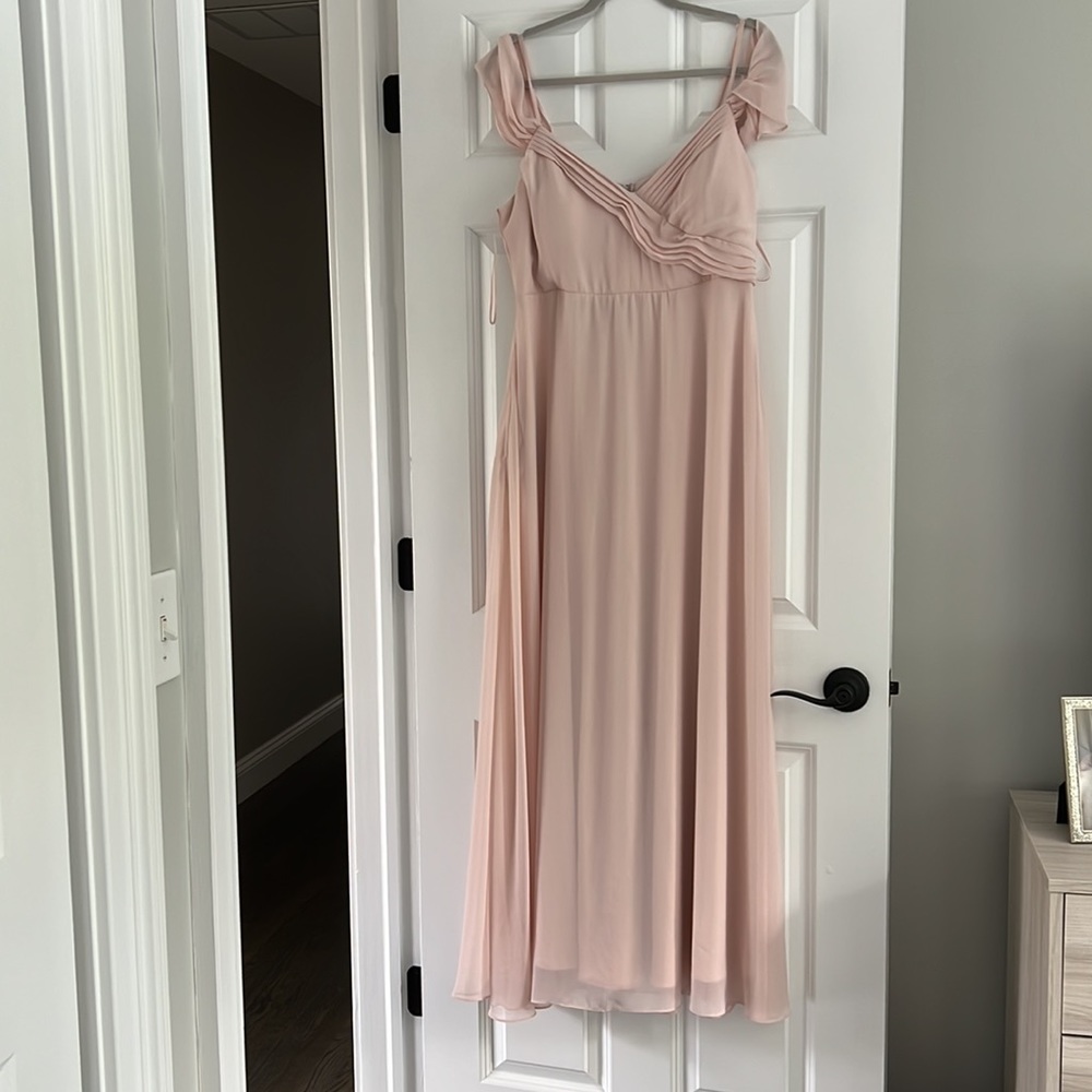 Blush bridesmaid dress